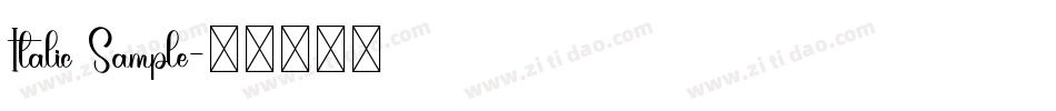 Italic Sample字体转换